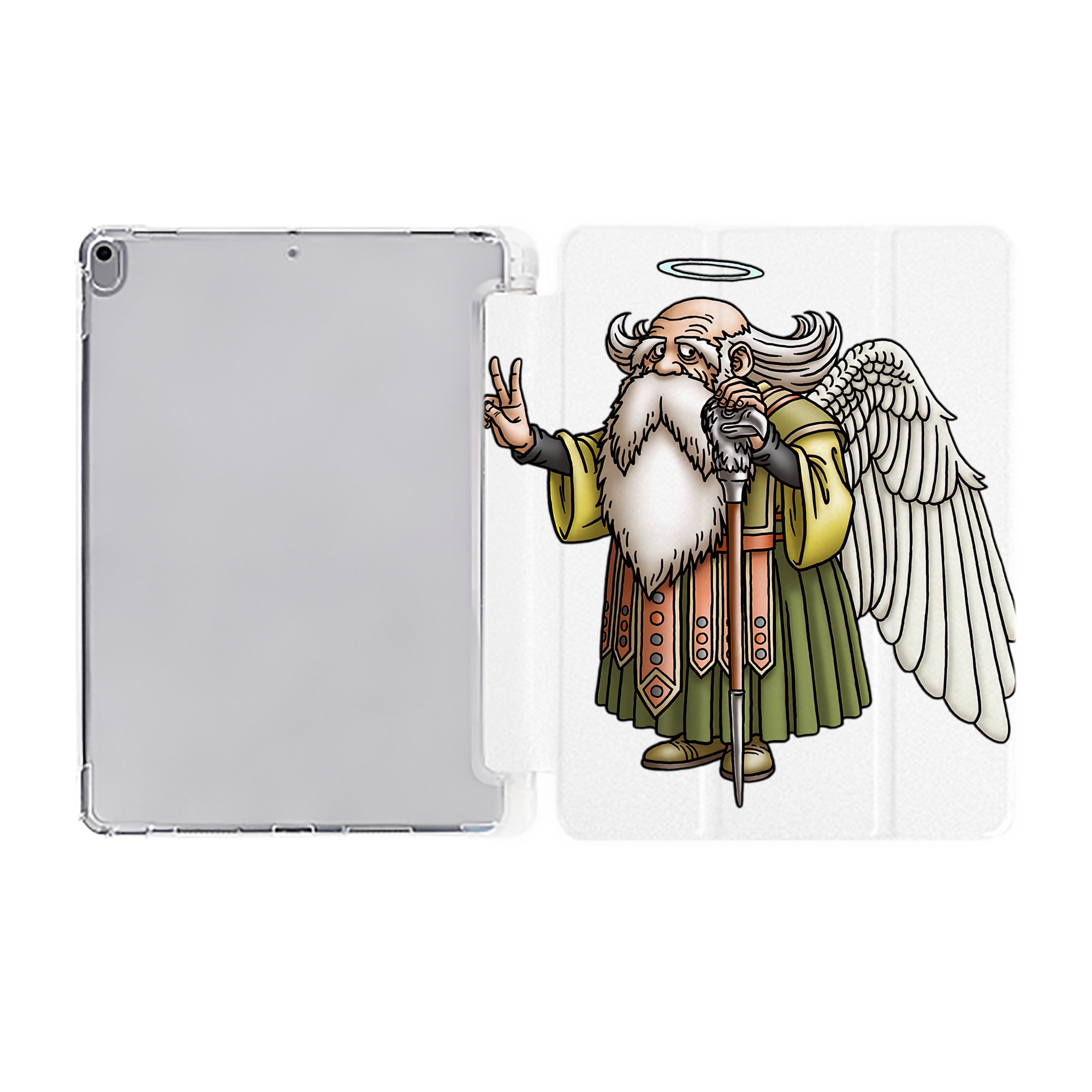 （画像用） ドラゴンクエスト Doragon Kuesuto Dragon Quest IPad ケース ペン収納付き 三つ折りスタンド PUレザー×シリコン 対応機種9.5/10.5/10.9インチ